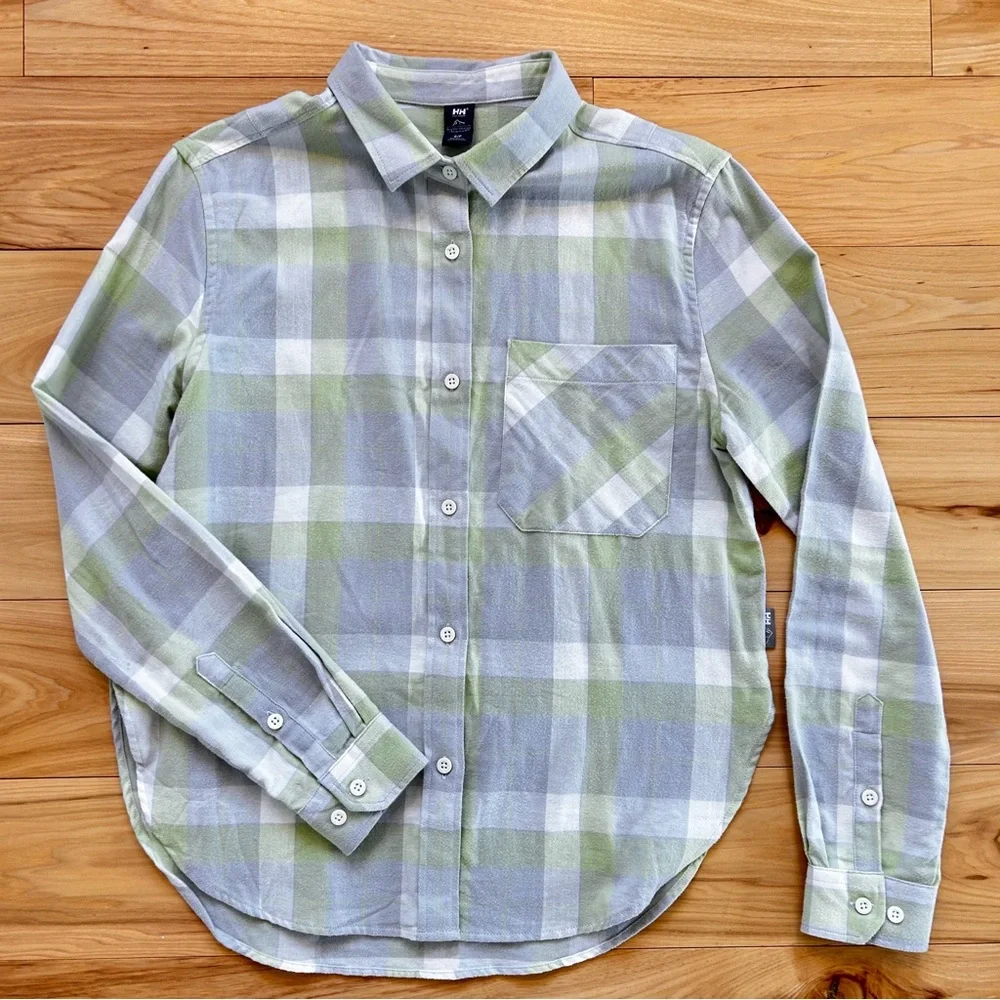 Helly Hansen Size S Lokka Organic Flannel Long Sleeve Shirt